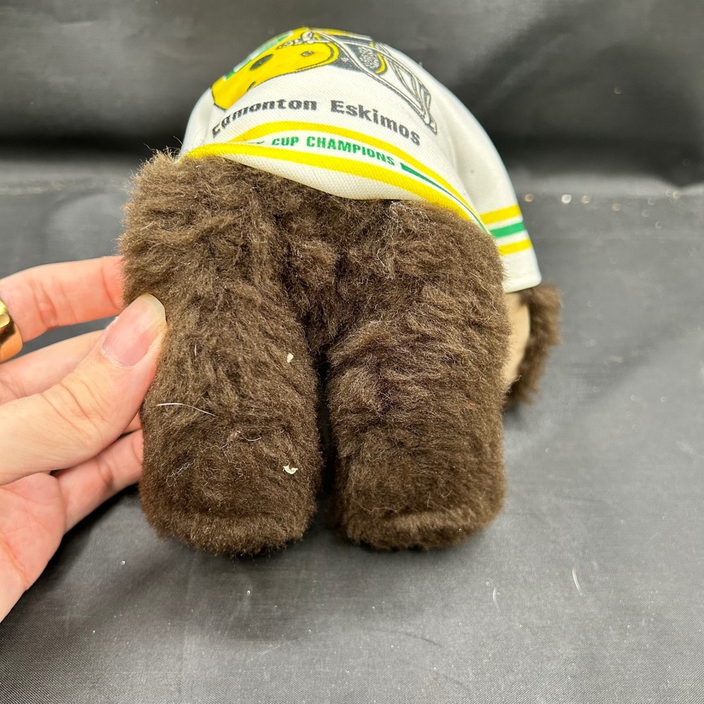 Vintage Edmonton Eskimos Grey Cup Champions Teddy Bear Plush CFL Football - Picture 5 of 6